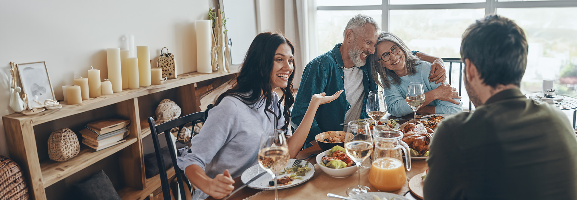 family at the dinner table