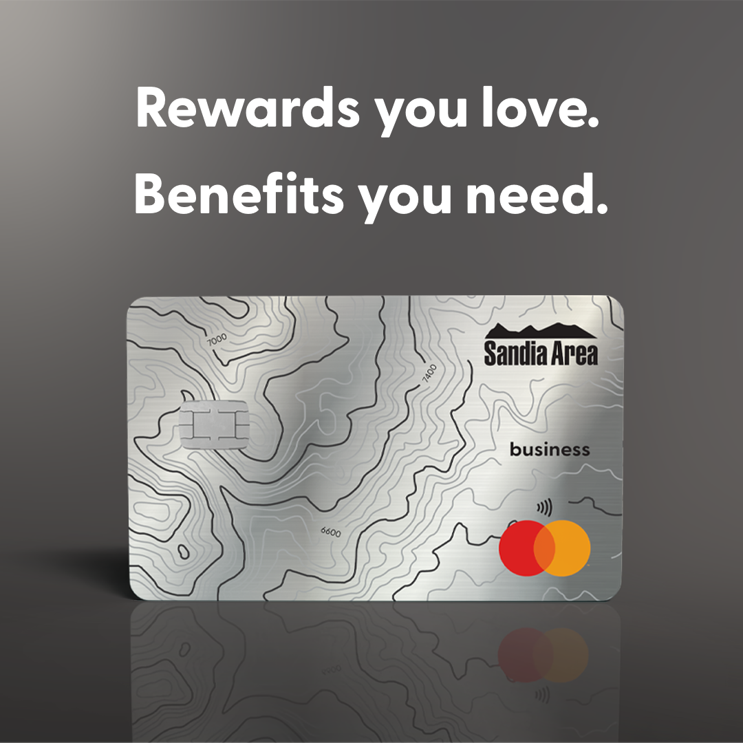 metal credit card image with text above "Rewards you love. Benefits you need"