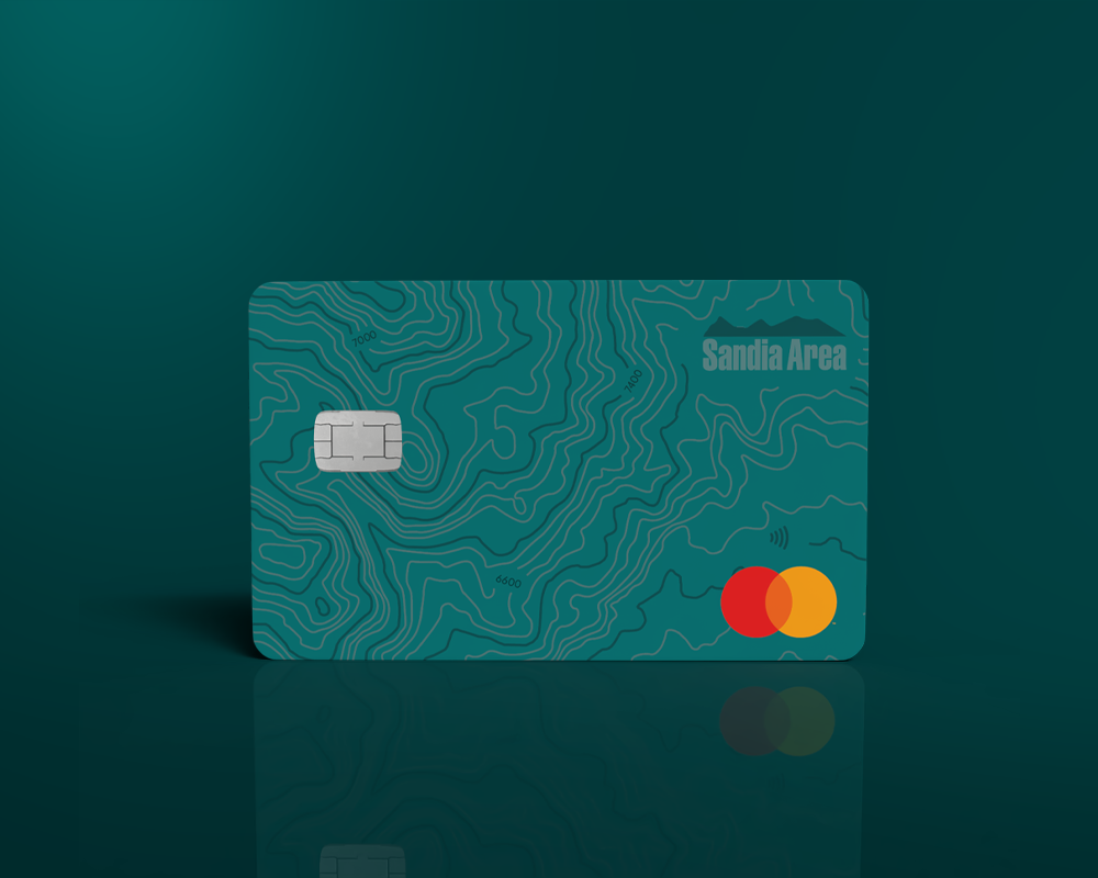 teal card on teal background