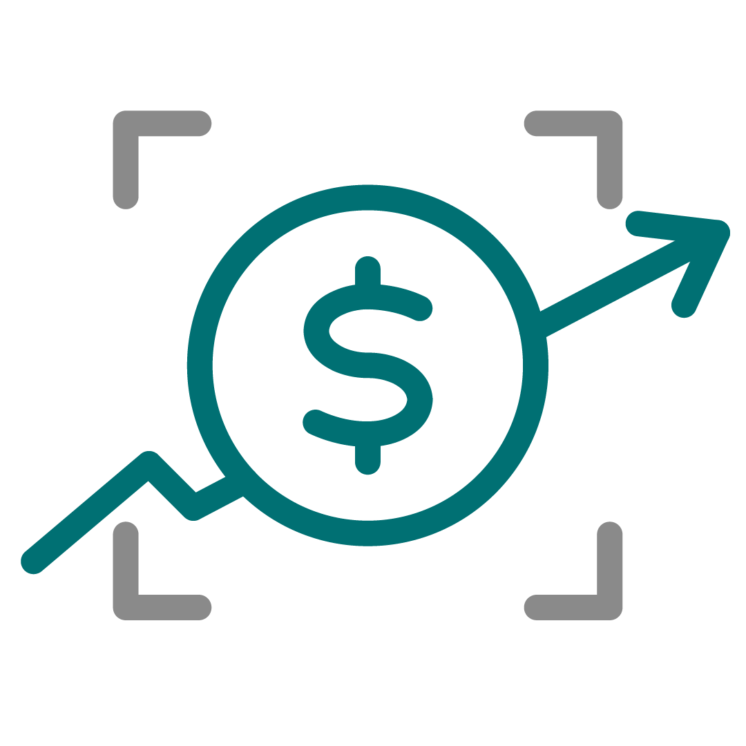 index icon gray and teal