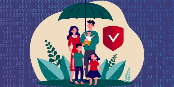 family under umbrella icon